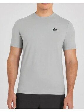 NWT Quiksilver Men's M Regular Fit Gray T-Shirt Polyester/Spandex Blend